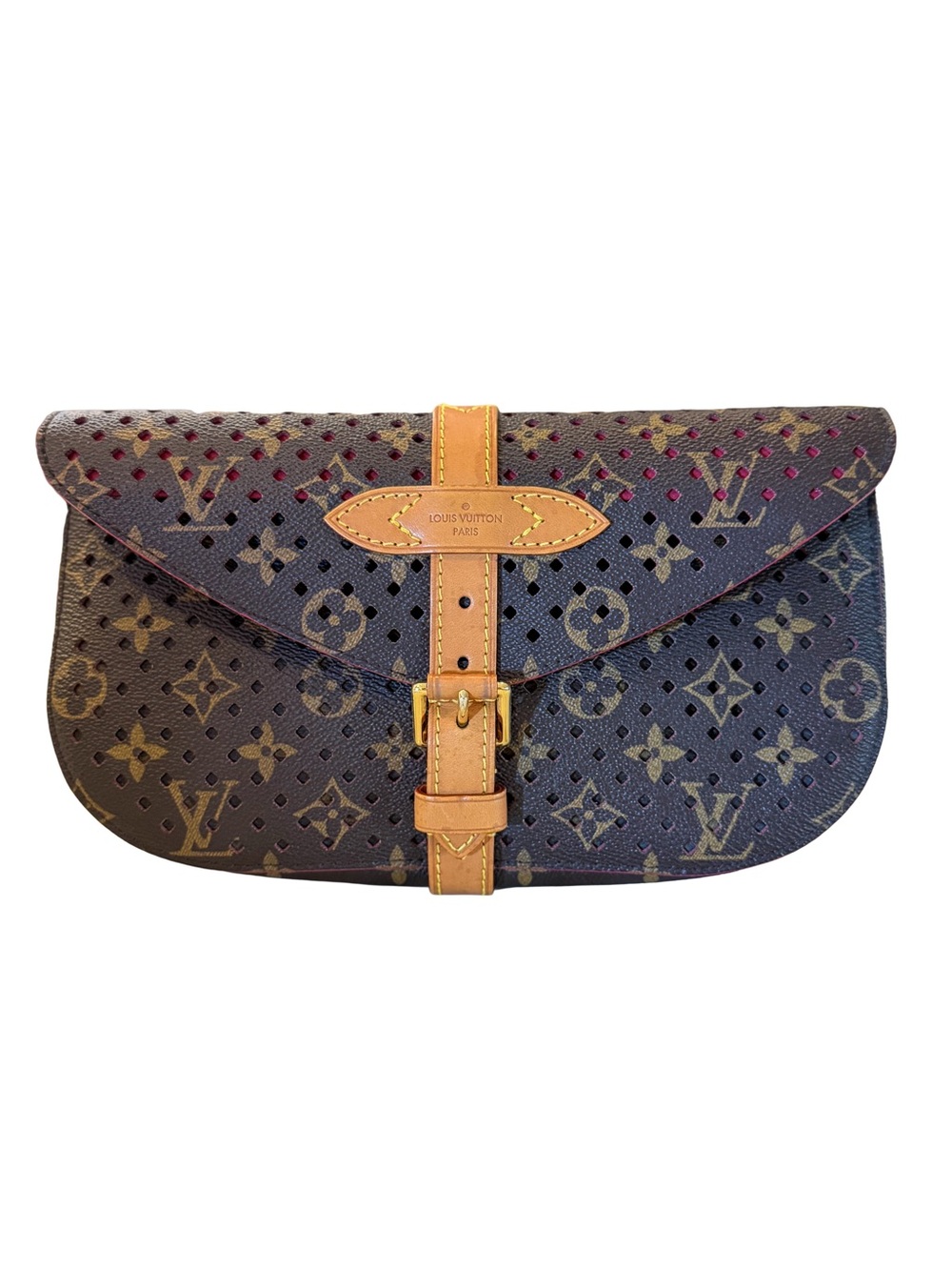 Louis Vuitton Monogram Flore Saumur Clutch Rare Limited Edition - Excellent
